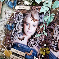 Mixed media layout on canvas by Scrap by Eszter - фото