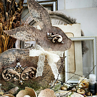 Винтажный кролик - фото