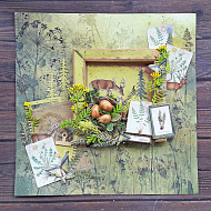 Літня скрапсторінка з колекції «Summer Botanical story» - фото