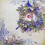 Скрапсторінка з колекції "Journey to Provence". - фото Скрапсторінка з колекції "Journey to Provence". - фото