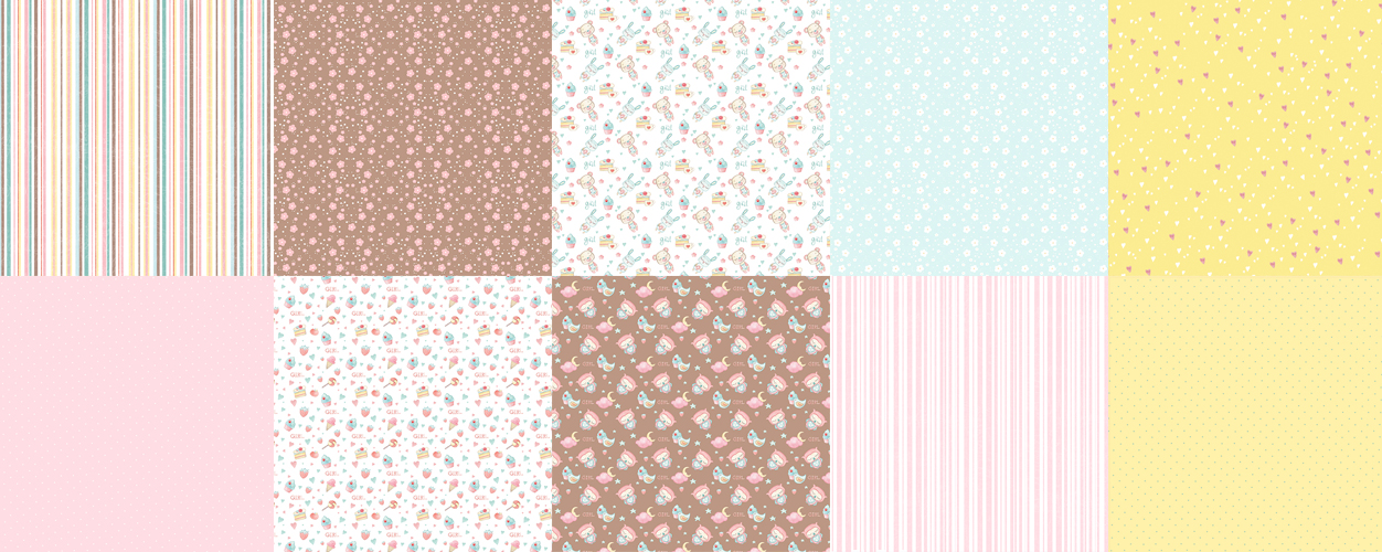Double-sided scrapbooking paper set Sweet baby girl 12"x12", 10 sheets - foto 0