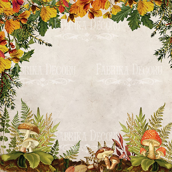 Double-sided scrapbooking paper set Botany autumn 12"x12" 10 sheets - foto 6