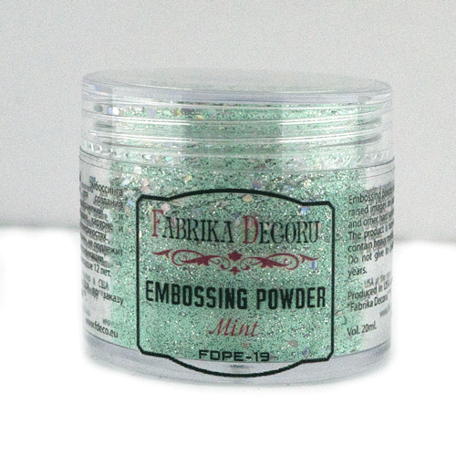 Embossing-Pulver mit Glitter Mint 20 ml - Fabrika Decoru