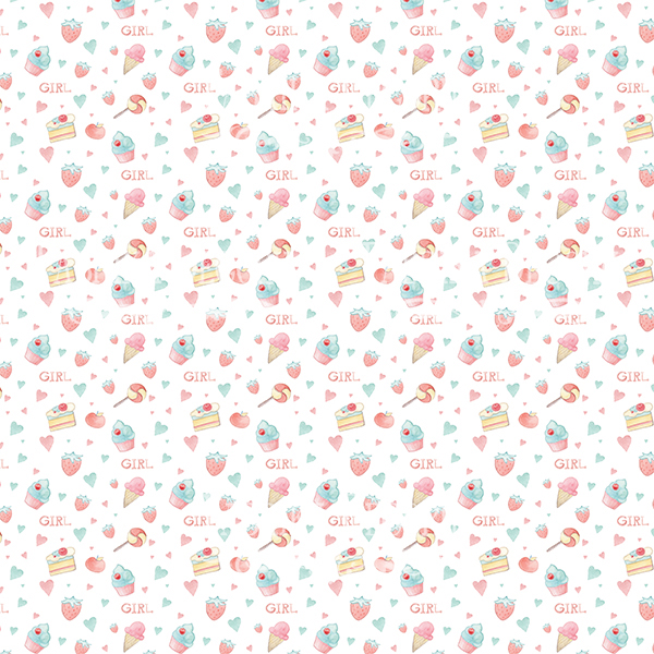 Double-sided scrapbooking paper set Sweet baby girl 12"x12", 10 sheets - foto 3