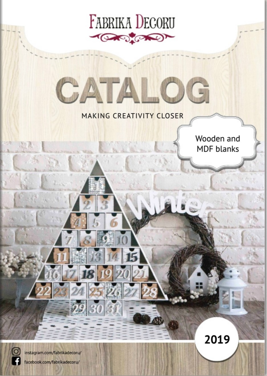 Wooden and mdf catalog. Winter 2019 Wooden and mdf catalog. Winter 2019
