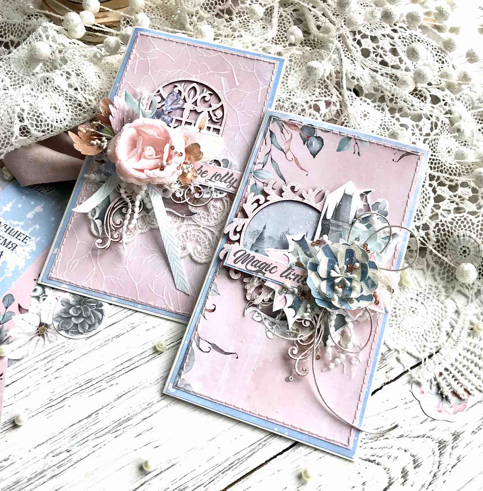 Double-sided scrapbooking paper set  "Winter melody" 8”x8”  - foto 13