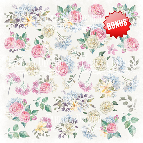 Double-sided scrapbooking paper set Shabby garden 12"x12" 10 sheets - foto 1