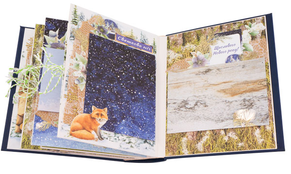 Christmas photo album "Country Winter" 20cm x 15cm, DIY creativity kit #06 - foto 6