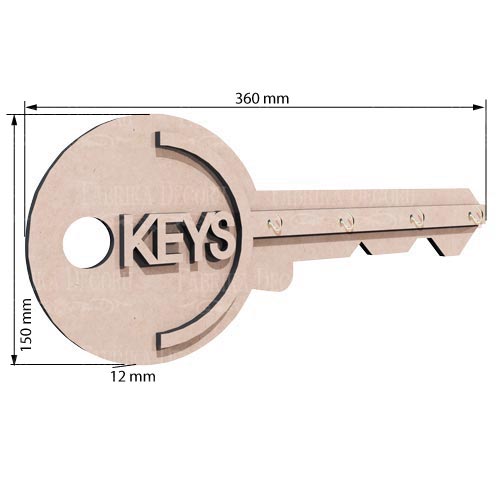 Wandschlüsselhalter "Key" #324 - foto 0  - Fabrika Decoru