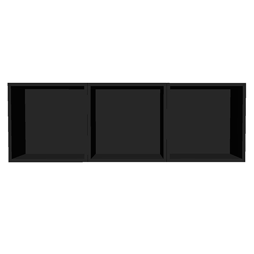 Полка 400мм х 400мм х 250мм, колір Чорний, тильна панель Чорна - фото 4