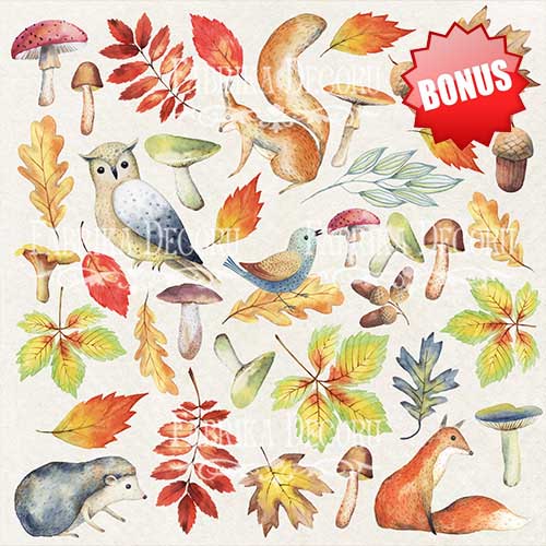 Double-sided scrapbooking paper set Colors of Autumn 8"x8", 10 sheets - foto 10