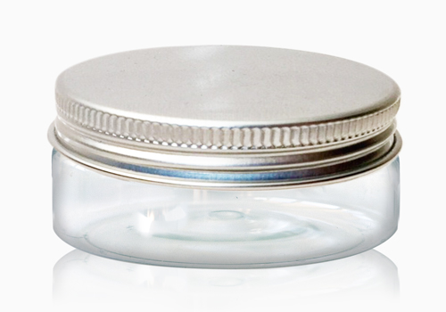 Plastic Jar 150 ml, transparent, with a tin lid - foto 0