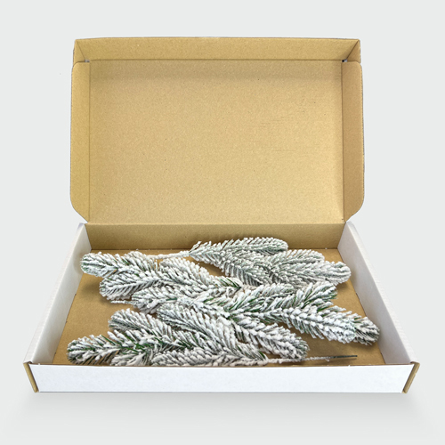 Set of artificial Christmas tree branches Snowy green 5 pcs - foto 0