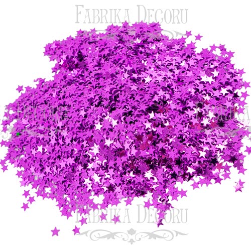 Cekiny Gwiazdy mini, fioletowy metalik, #027 - foto 0  - Fabrika Decoru