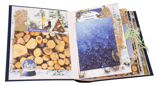 Christmas photo album "Country Winter" 20cm x 15cm, DIY creativity kit #06 - foto 1