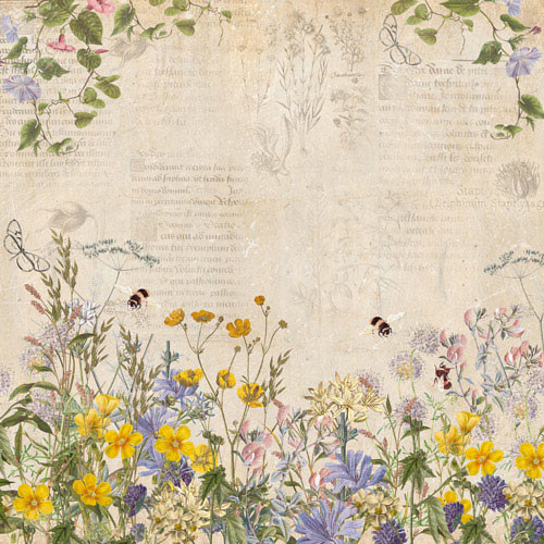 Набор бумаги для скрапбукинга Summer botanical diary 20x20 см, 10 листов - Фото 8