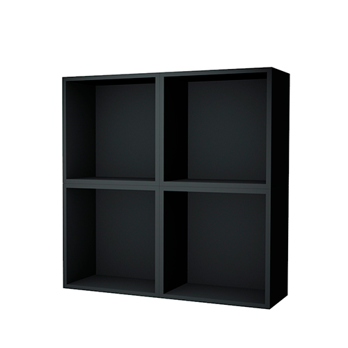 Shelf 400mm x 400mm x 250mm, Black body, Back Panel MDF - foto 3