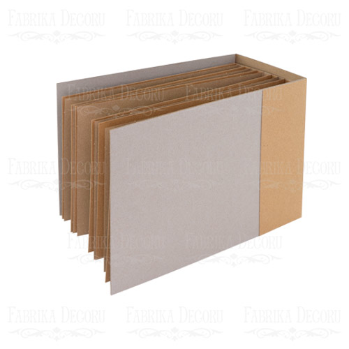 Scrapbook Blanko Fotoalbum aus Kraftkarton, 15cm x 20cm, 10 Blätter - Fabrika Decoru