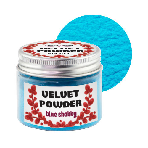Samtpuder, Farbe blau shabby, 50 ml - Fabrika Decoru