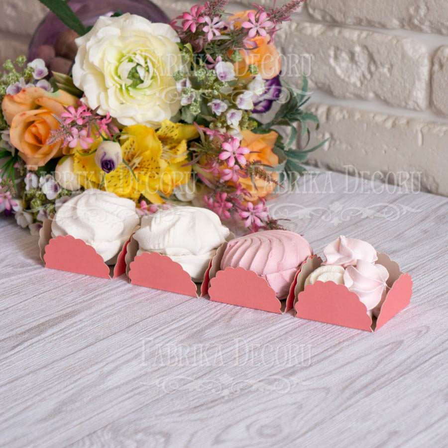 Set of cardboard blanks for wrapping baking, marshmallow, cookies, cupcakes, 6 pcs, 55х30 mm - foto 3