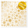 лист кальки (веллум) с золотым узором golden snowflakes 29.7cm x 30.5cm