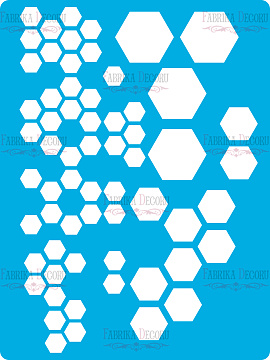 Stencil for crafts 15x20cm "Bee honeycombs" #027