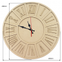 Wall clock with Roman numerals, 490 mm x 490 mm, MDF blank for decoration #235 - 1 Wall clock with Roman numerals, 490 mm x 490 mm, MDF blank for decoration #235 - 1