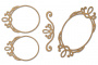 Набор чипбордов Овальные рамки с вензелями 2 10х15 см #514 Набор чипбордов Овальные рамки с вензелями 2 10х15 см #514