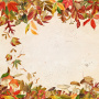 Sheet of double-sided paper for scrapbooking Autumn botanical diary #58-02 12"x12"