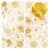 ацетатный лист с золотым узором golden peony passion, 30,5см х 30,5см