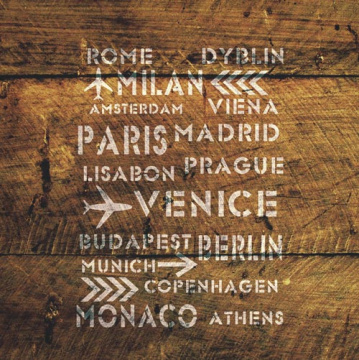 Stencil for crafts 15x20cm "Travel Text Background 2" #233 - 2 Stencil for crafts 15x20cm "Travel Text Background 2" #233 - 2