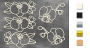 Chipboard embellishments set, "Orchid mini" #349 Chipboard embellishments set, "Orchid mini" #349