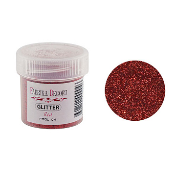 Glitter, Farbe Rot 20, ml