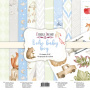 Double-sided scrapbooking paper set Boho baby boy 8"x8", 10 sheets