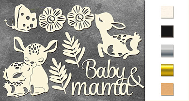  Набор чипбордов "Baby&Mama 2" color_Milk