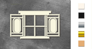 3D-tekturka Okno z okiennicami #578