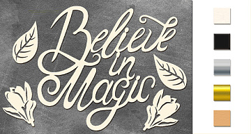 Chipboard embellishments set, "Believe in Magic" #196
