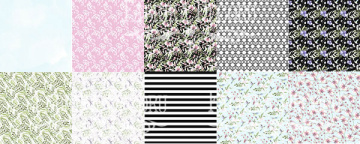 Double-sided scrapbooking paper set Wild orchid 12"x12" 10 sheets - 2 Double-sided scrapbooking paper set Wild orchid 12"x12" 10 sheets - 2