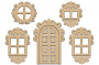 Set of MDF ornaments for decoration #220 Set of MDF ornaments for decoration #220