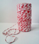 Cotton melange cord. White with red. Cotton melange cord. White with red.