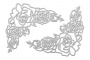 набор чипбордов розы бордюр 15х15 см #360 