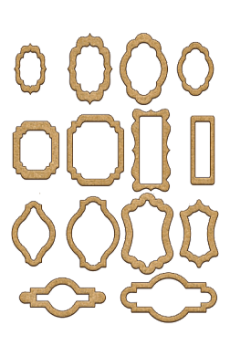 set of mdf ornaments for decoration #138