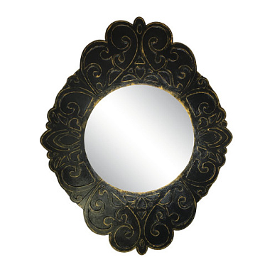 classic mirror, black with gold, kit for creativity #25